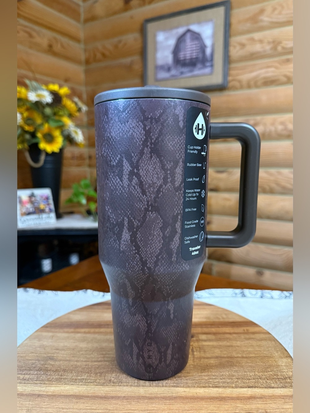 SNAKESKIN HydroJug X Rylee Arnold 40oz Traveler Straw Tumbler • LEAKPROOF